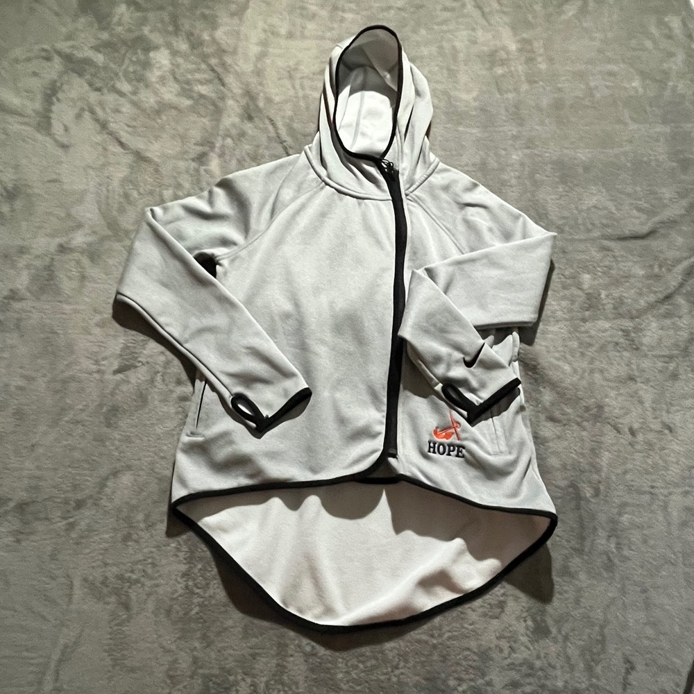 Nike Full Zip Hoodie Womens Small Gray Therma All Day Hope College ZDN1352